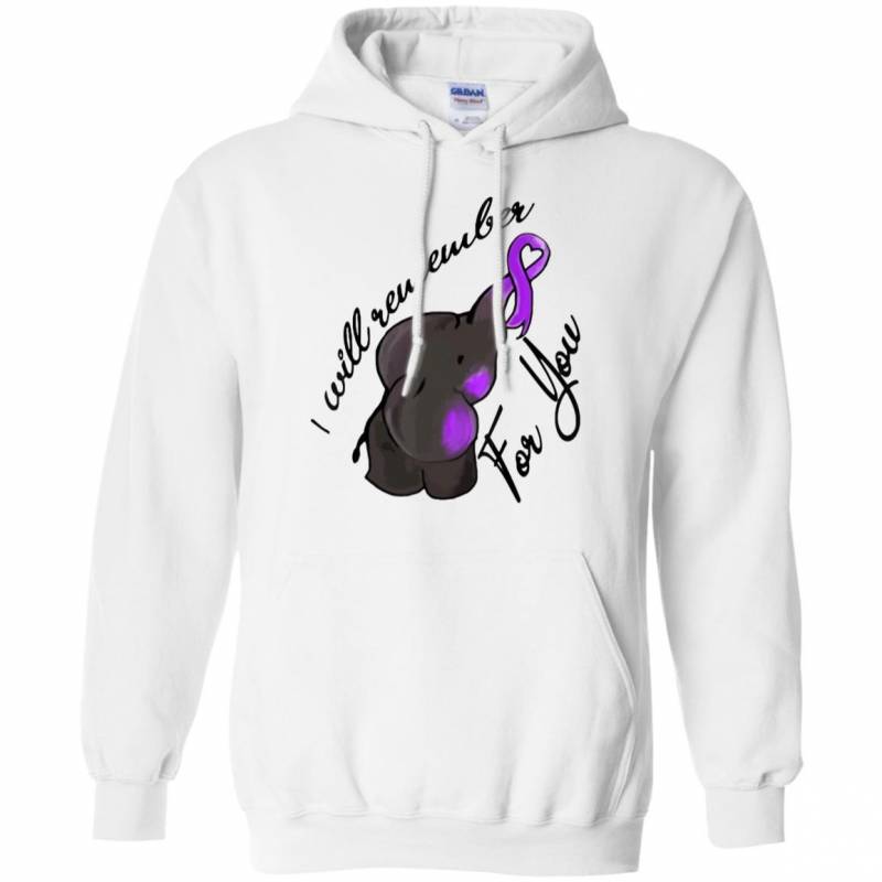 I Will Remember For You End Alzheimers Elephant Hoodie