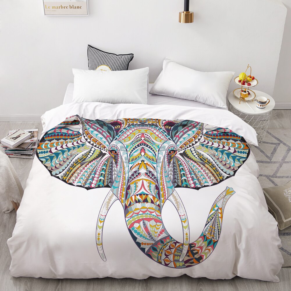 3D Duvet Cover,//Blanket Case Queen/King,Elephant Bedding Custom Size/220×240/200×200,