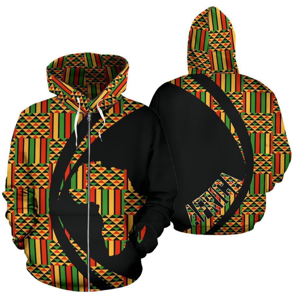 Greek Life Hoodie – Circle Kente Ambesonne Zip Hoodie