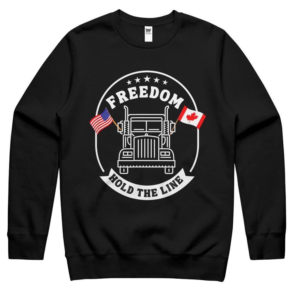 Truckers Freedom Convoy 2022 Trucker Crewneck Sweatshirt For Usa & Canada Crewneck Sweatshirt