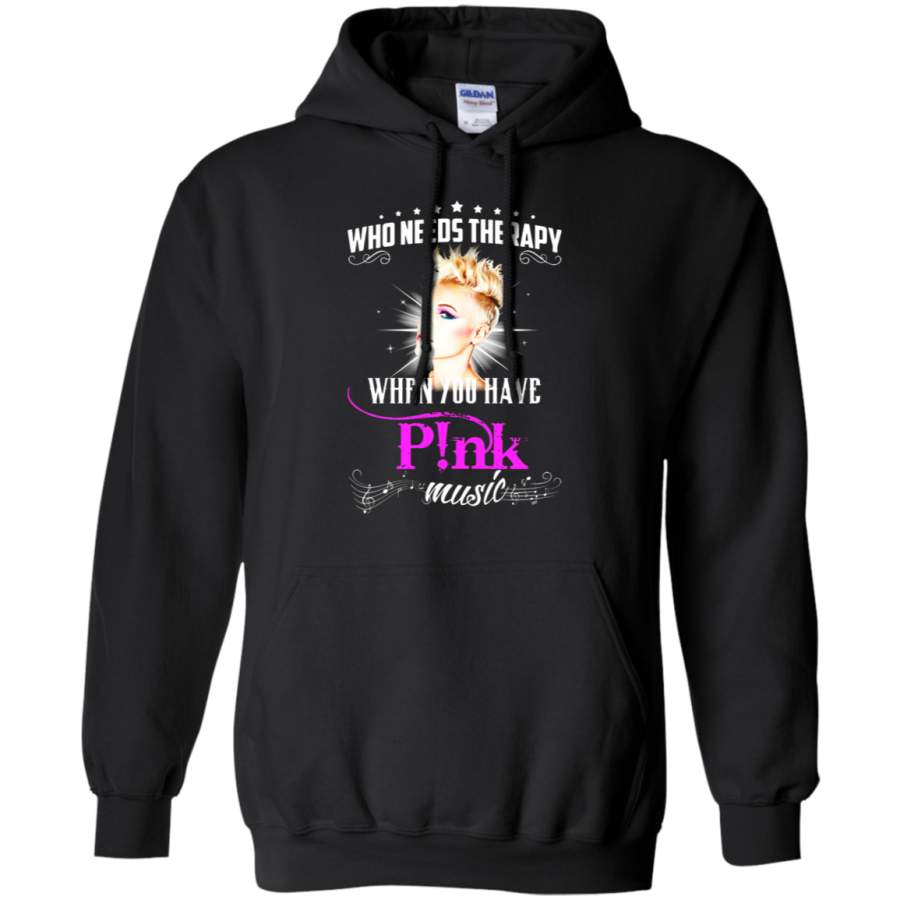 AGR Who Needs Therapy When You Have Pink Music Hoodie