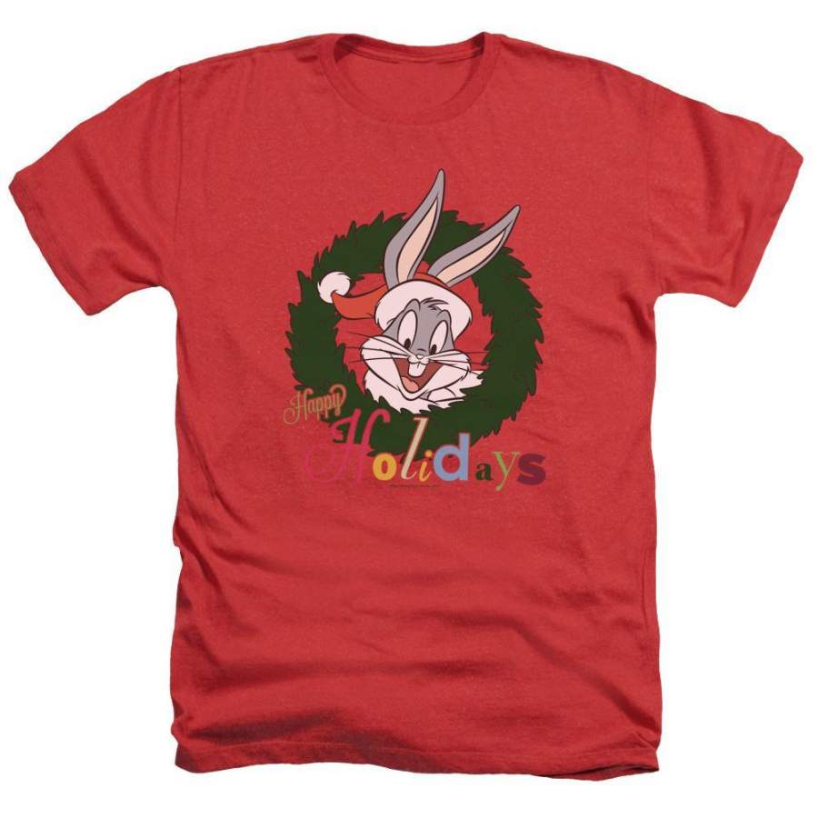 Looney Tunes Holiday Bunny Men’s Heather T-Shirt