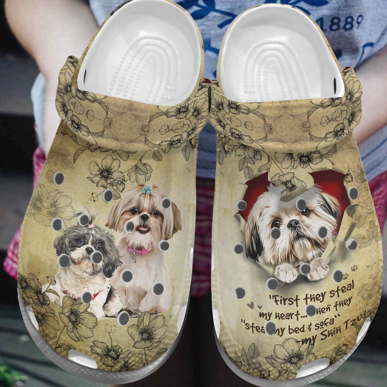 Shih Tzu Personalized Clog, Custom Name, Text, Color, Number Fashion Style For Women, Men, Kid, Print 3D My Dog