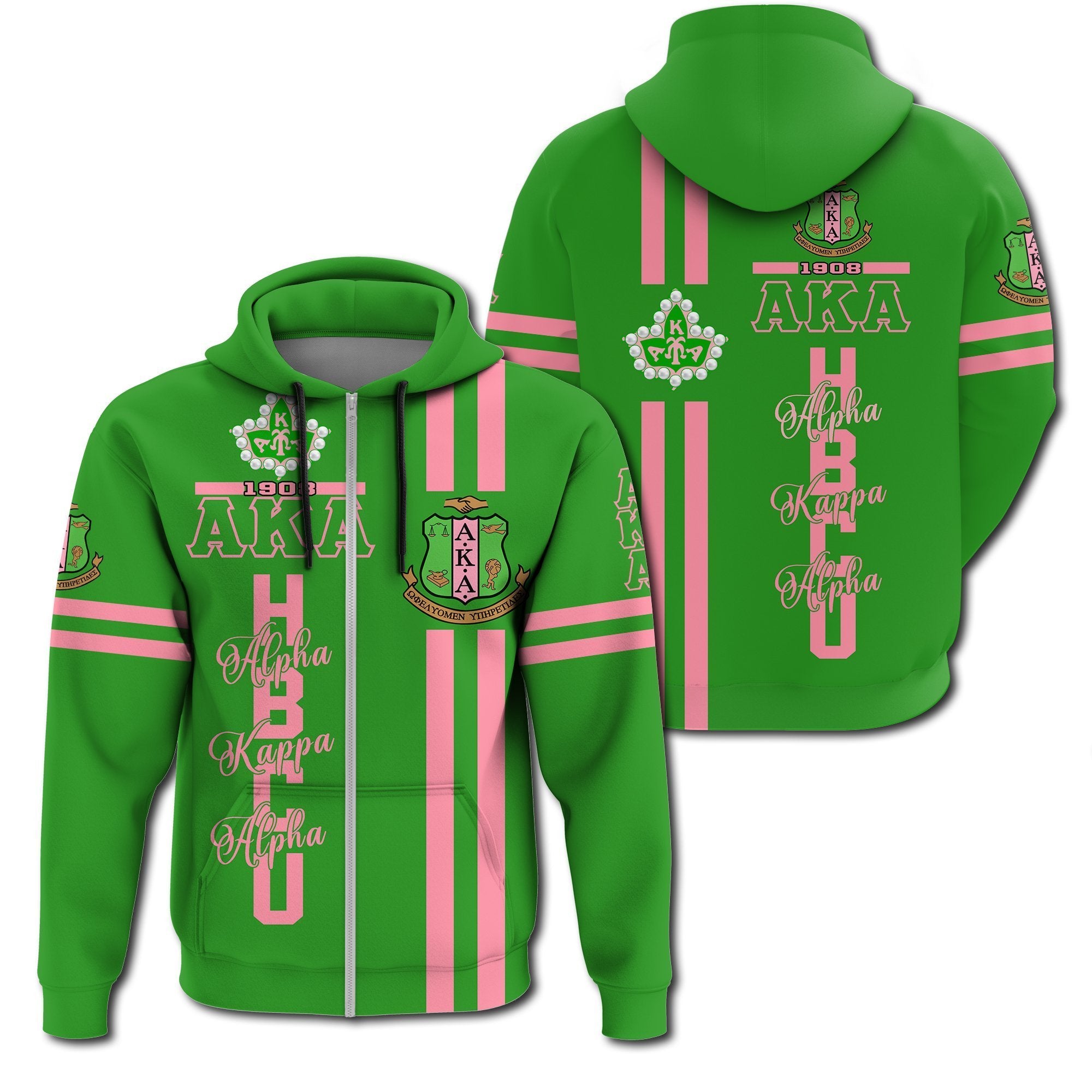 Greek Life Hoodie – Hbcu Alpha Kappa Alpha Ivy League Zip Hoodie