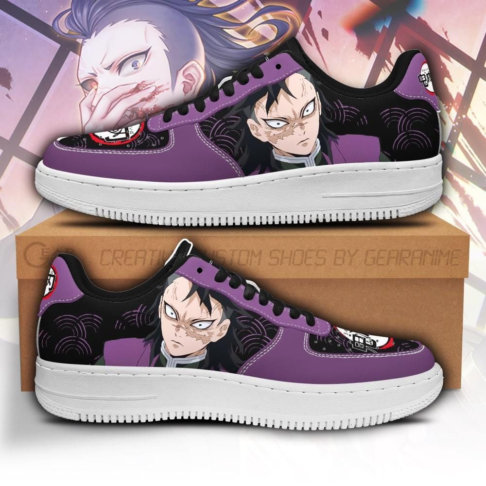 Genya Demon Slayer Air Force Shoes Sneakers Custom Anime