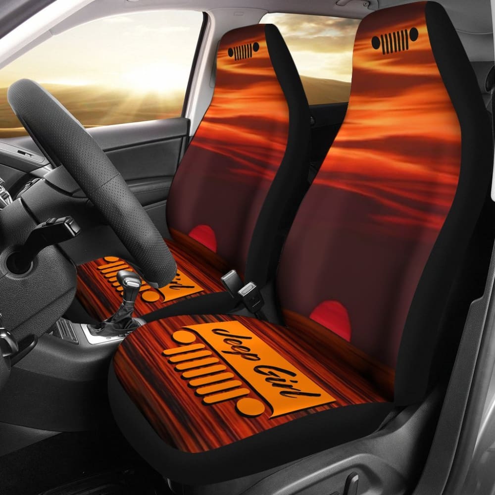 Jeep Girl Seat Cover – Sunset Orange 101819