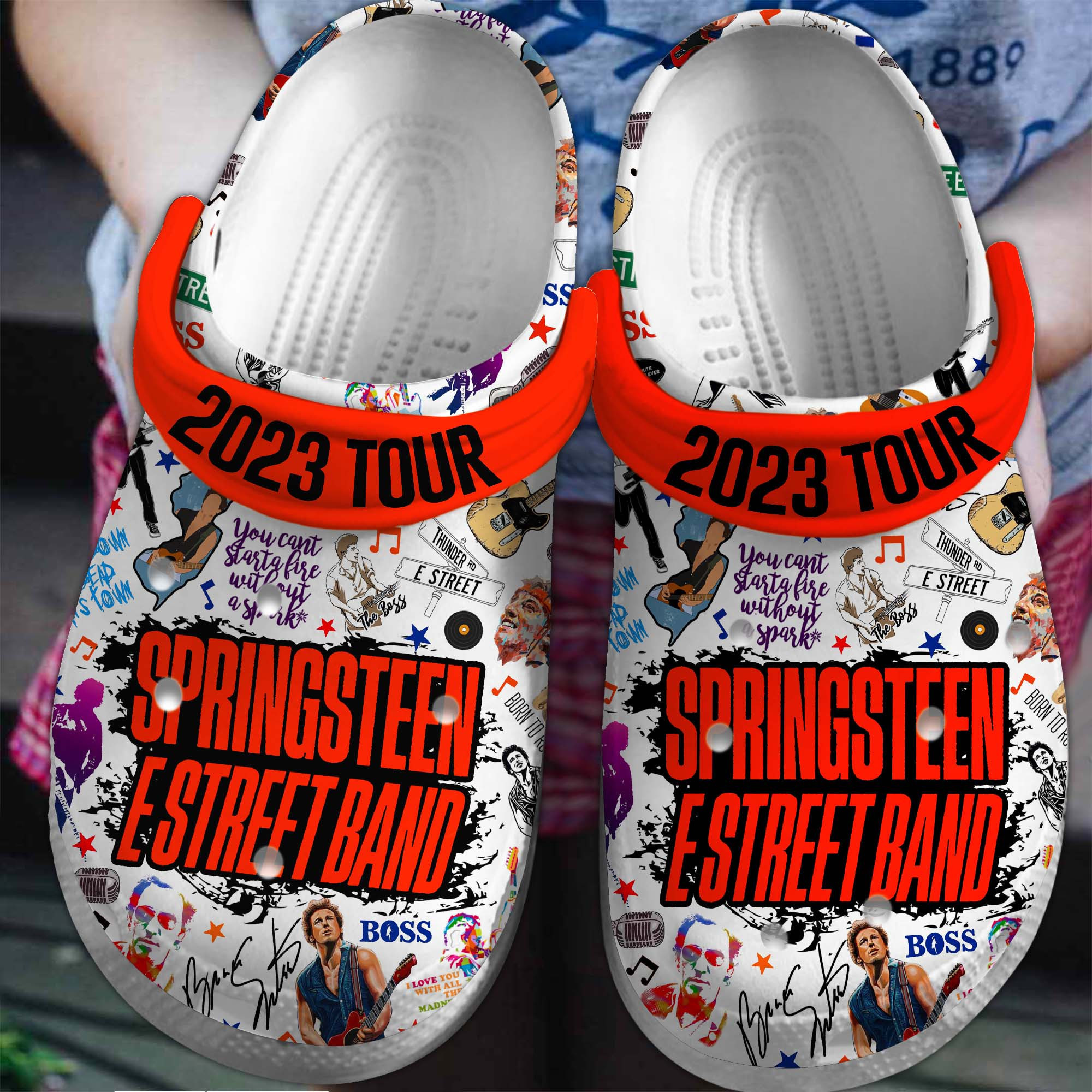 Bruce Springsteen Crocss Clogs For Men Women And Kid B3Fnnwk7