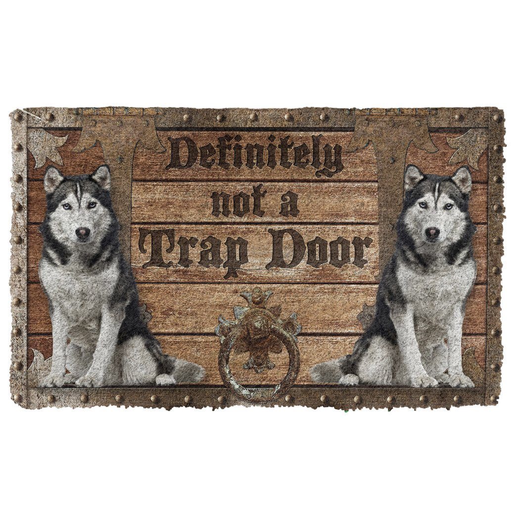 Gearhumans  Gearhuman 3D Definitely Not A Trap Door Husky Doormat