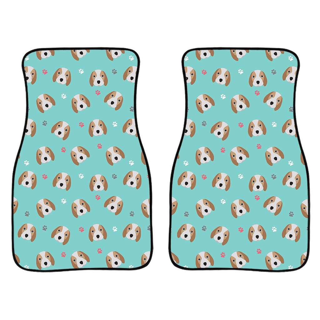 Adorable Beagle Puppy Pattern Print Front Car Floor Mats