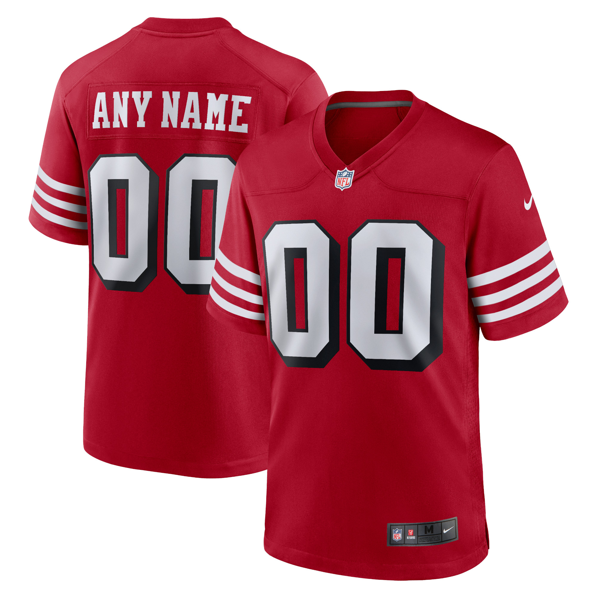 San Francisco 49ers Alternate Custom Game Jersey – Scarlet