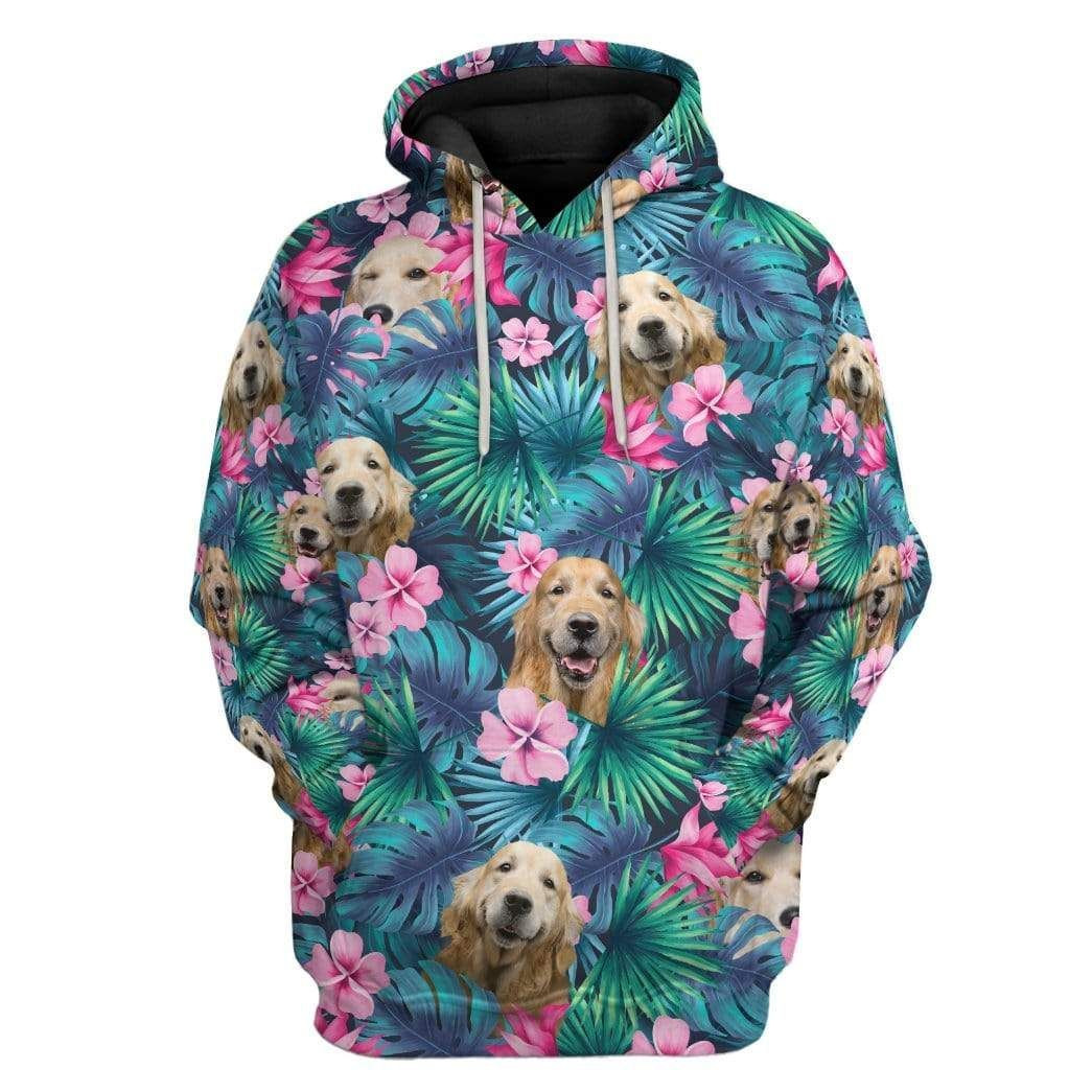 3D Retriver Tropical Hoodie Apparel