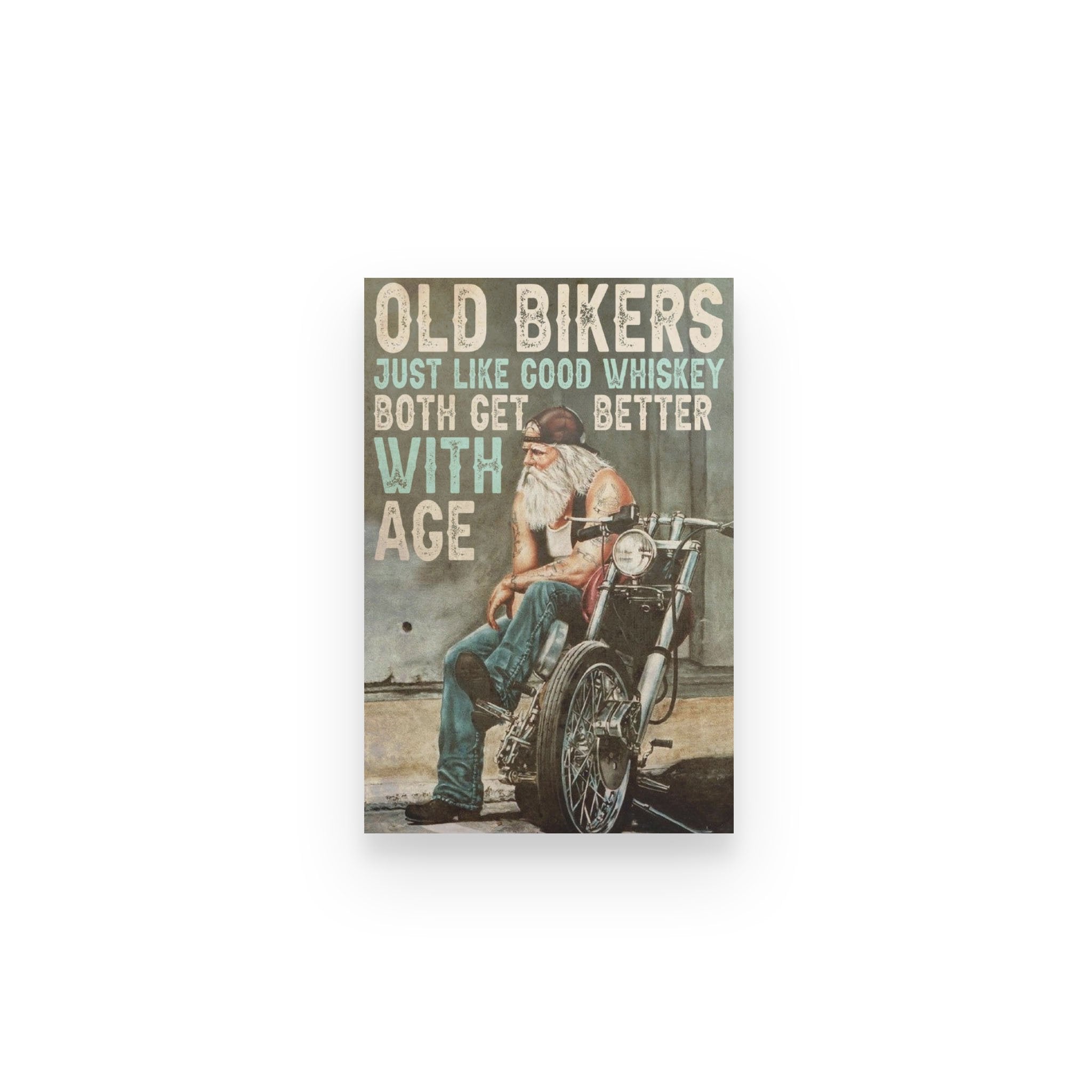 Biker Old Bikers Like Good Whiskey – Poster