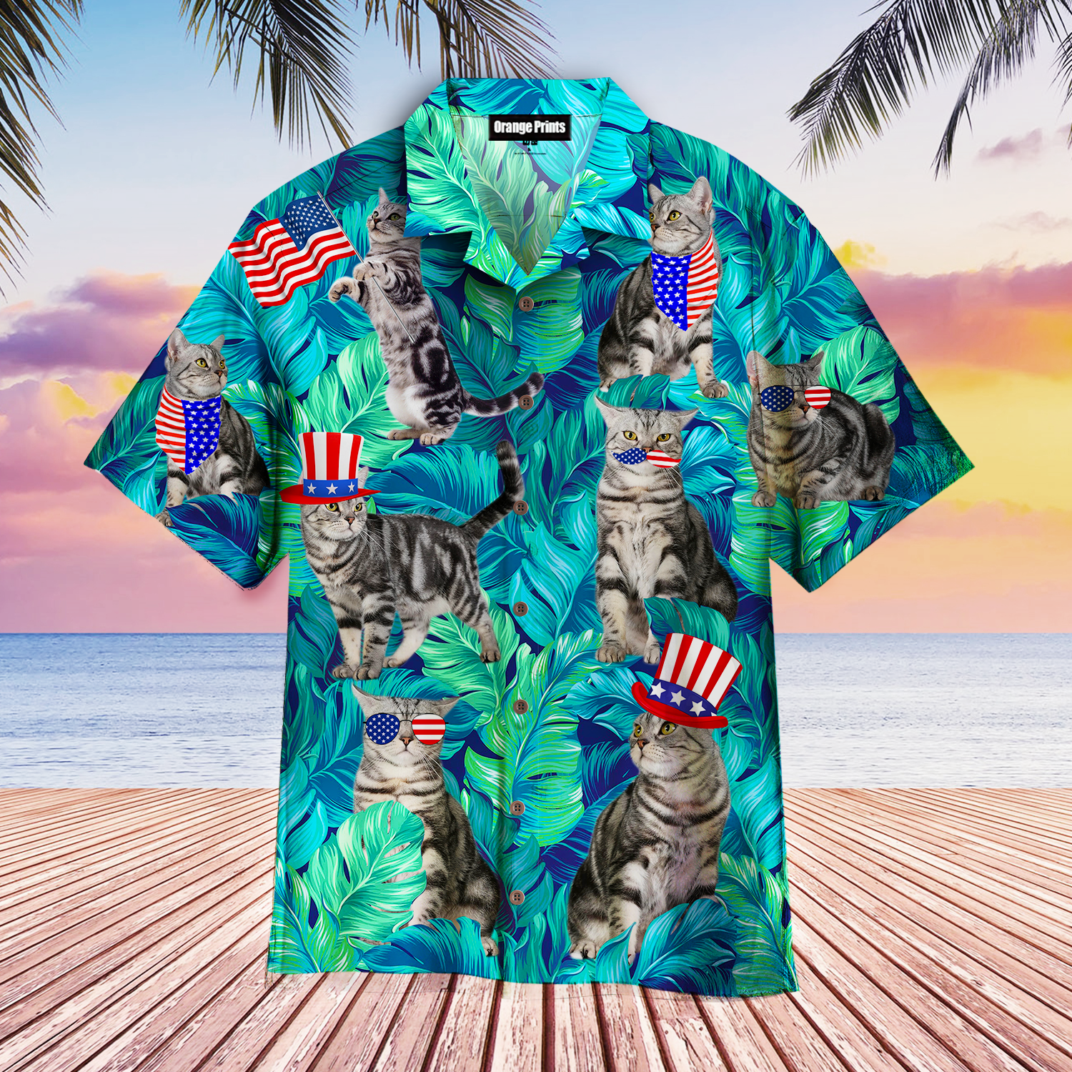 Of July Independence Day Cat Lover Hawaii Shirt For Men Women Ha102902