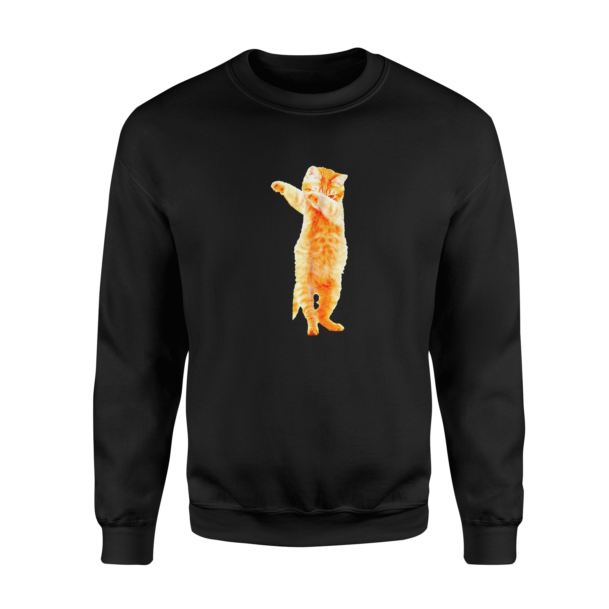 Animals gift idea Dabbing Cat Kitten Funny Dab Dance Kitty Funny T-Shirt – Standard Fleece Sweatshirt