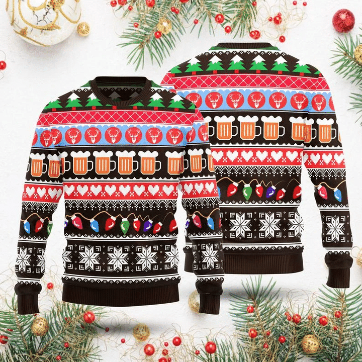 Beer Ugly Christmas Sweater | For Men & Women | Adult | Us6344