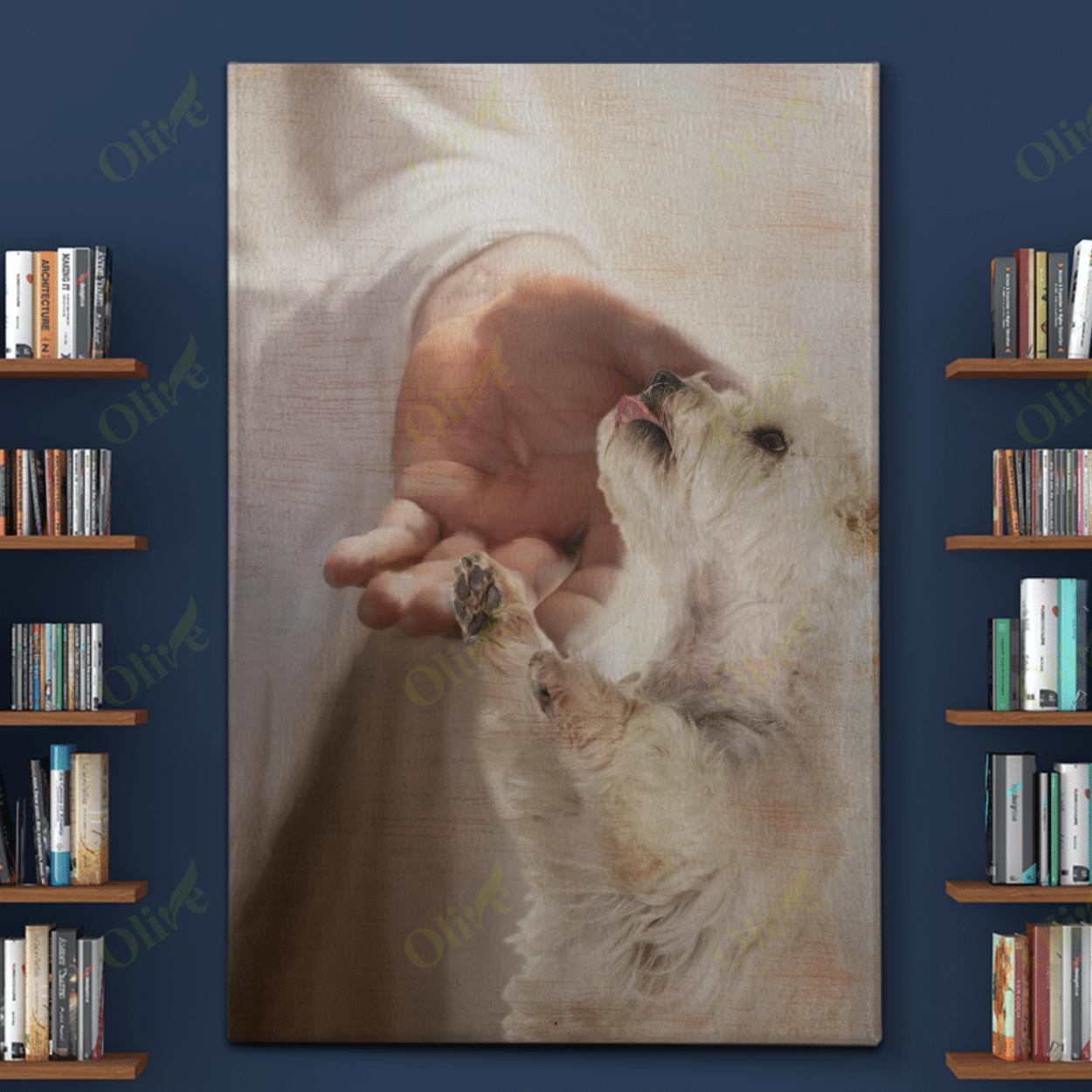Westie – Take My Hand Canvas And Poster | Wall Decor Visual Art