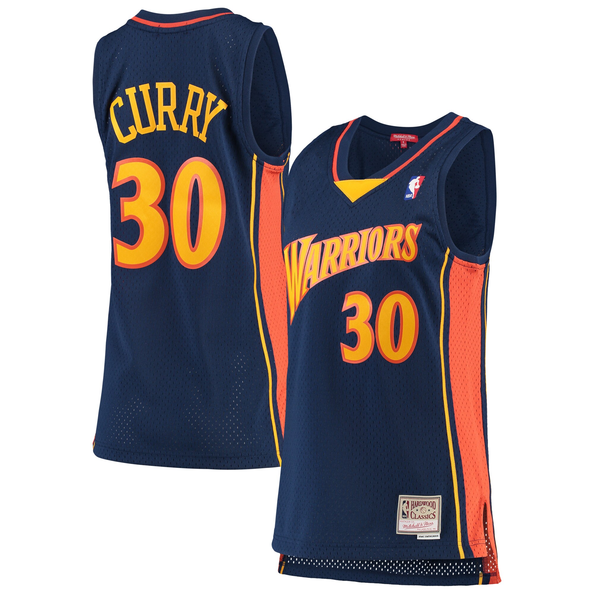 Stephen Curry Golden State Warriors Mitchell & Ness Women's 2009-10 Hardwood Classics Swingman Jersey – Navy