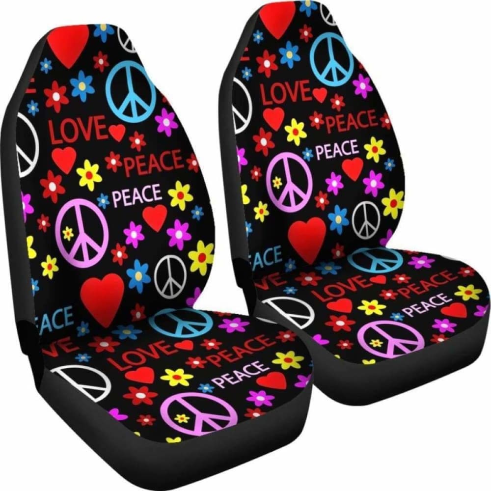 Heart Love Peace Car Seat Covers Give Your Car A Makeover! 221205