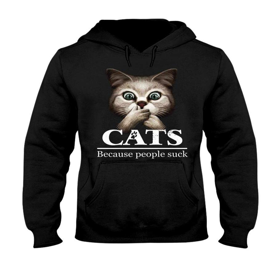 Cats Because People Suck Custom Design Hoodie