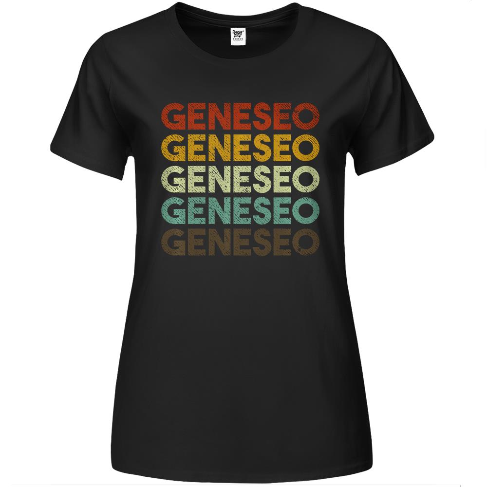 Retro Geneseo New York Premium Womens T Shirts