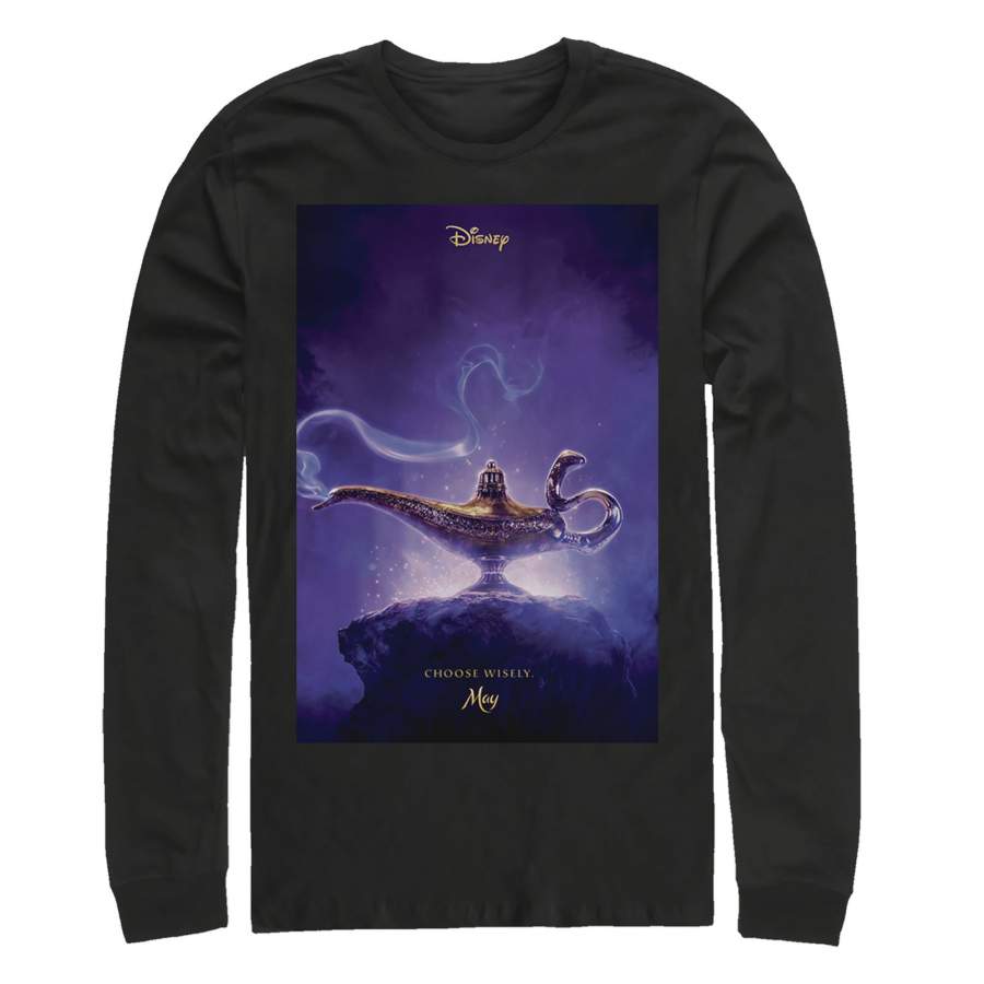 Aladdin Men’s Choose Wisely Movie Poster Long Sleeve Shirt