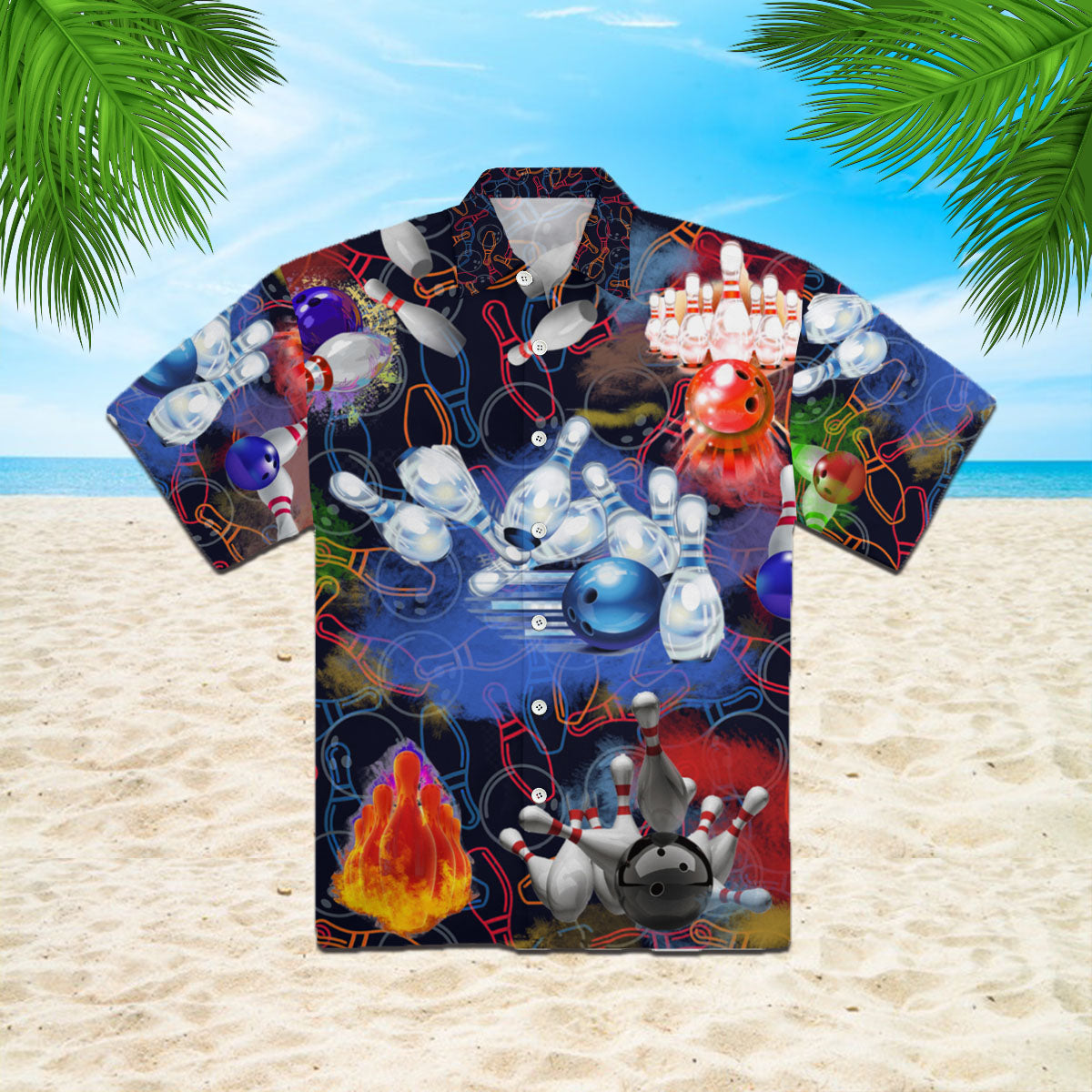 Oragontee Multi Bowling Flash Light Hawaii Shirt For Men Women Adult Ha74501