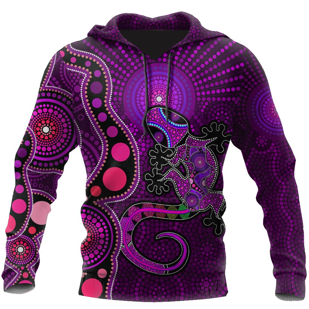 Aboriginal Australia Indigenous Purple The Lizard And The Sun Shirts For Men And Women