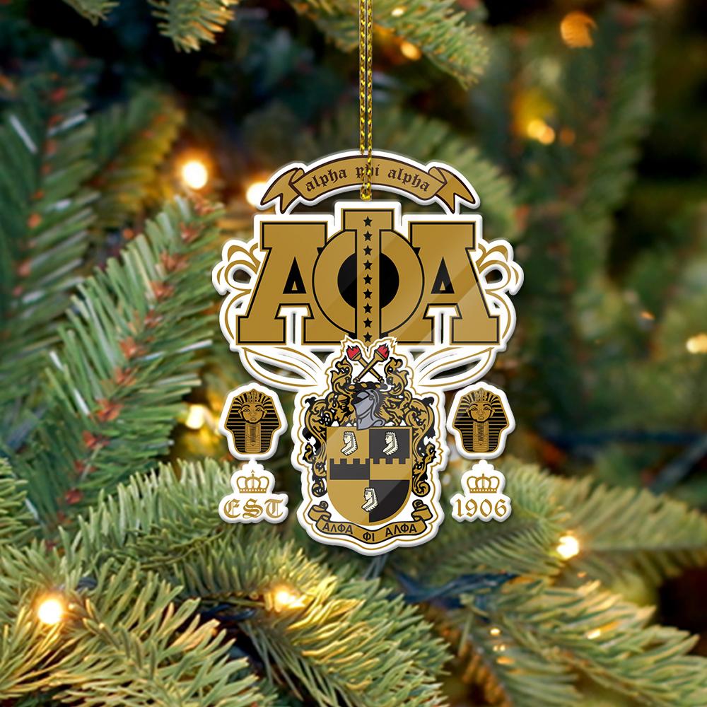 Wonderprint Ornament – Unique Alpha Phi Alpha Shape Acrylic Ornament Lt10