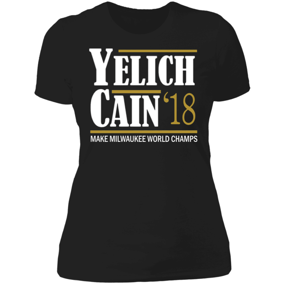 Christian Yelich Shirt Lorenzo Cain Milwaukee Brewers Baseball Ladies’ T-Shirt