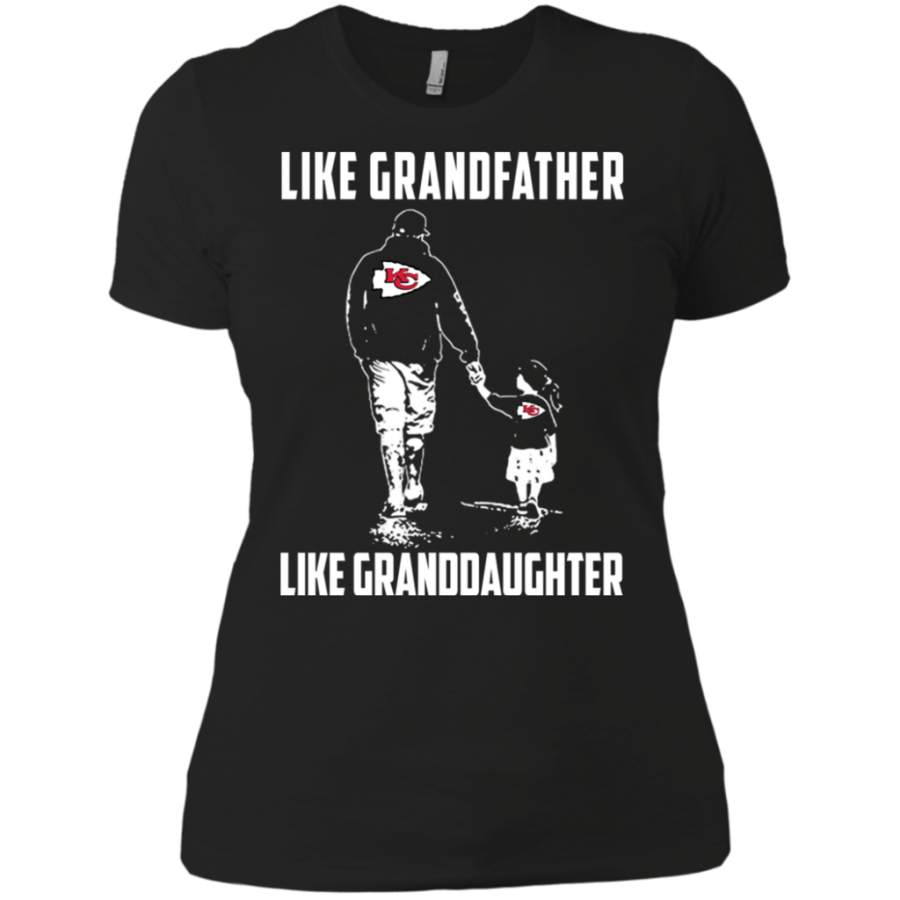 Perfect Kansas City Chiefs Like GrandFather Like GrandDaughter t shirt Ladies’ Boyfriend shirt