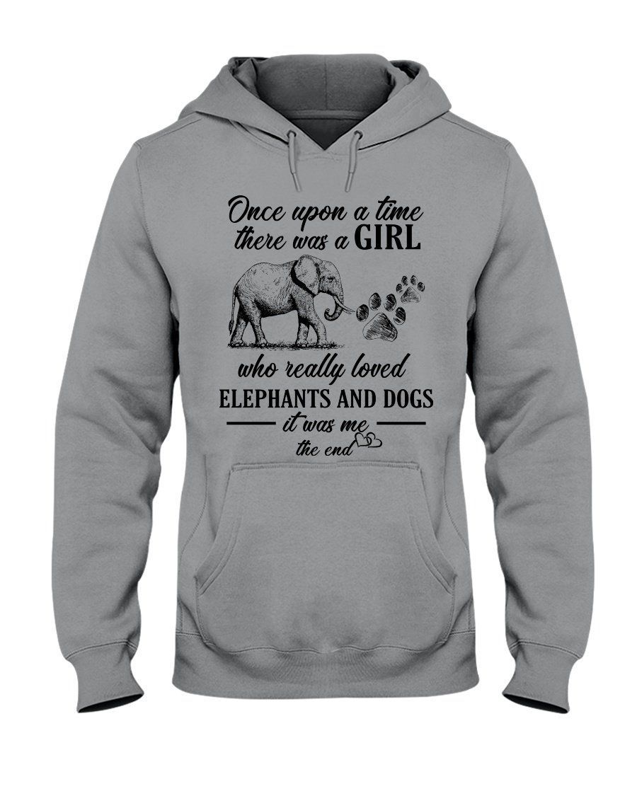 A Girl Who Realy Loved Elephant And Dog Custom Design For Elephant Lovers Hoodie