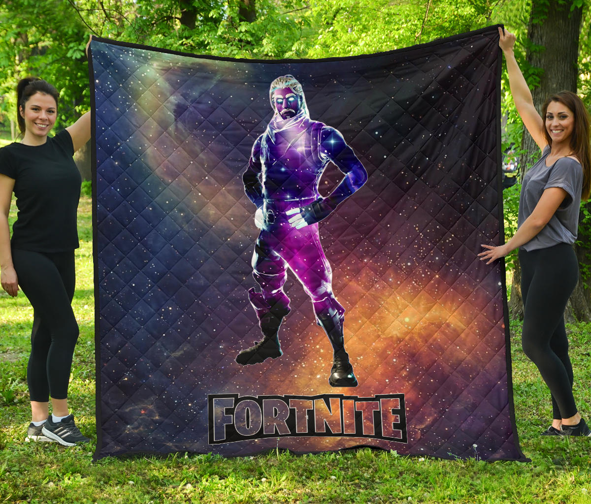 Fortnite Game Premium Quilt – Bundle Galaxy Skin Outfit In Universe Quilt Blanket