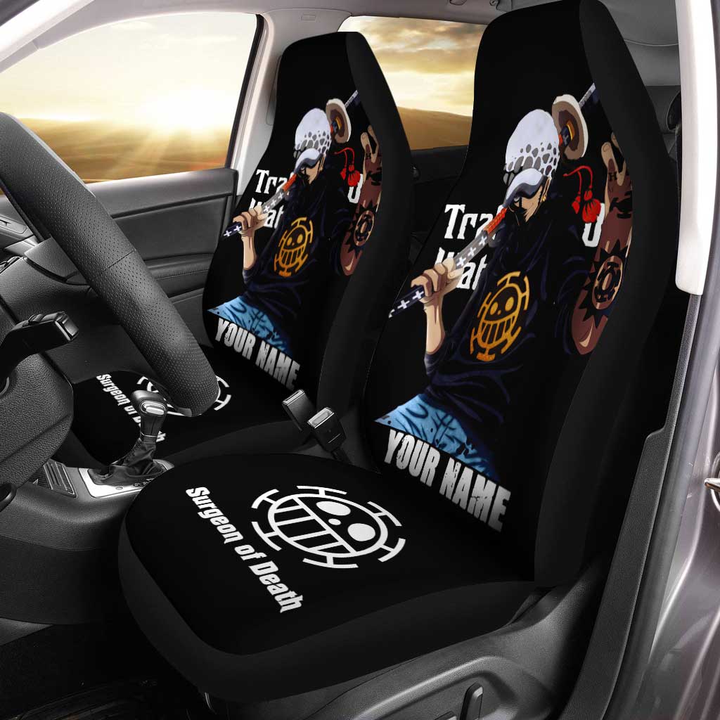 Trafalgar Law Personalized Car Seat Covers Custom One Piece Anime