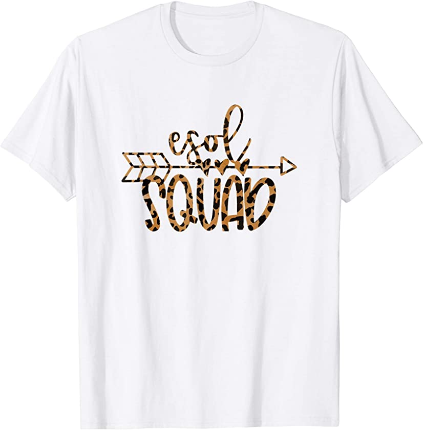 ESOL Squad Back to School Matching Group Squad Team Leopard T-Shirt