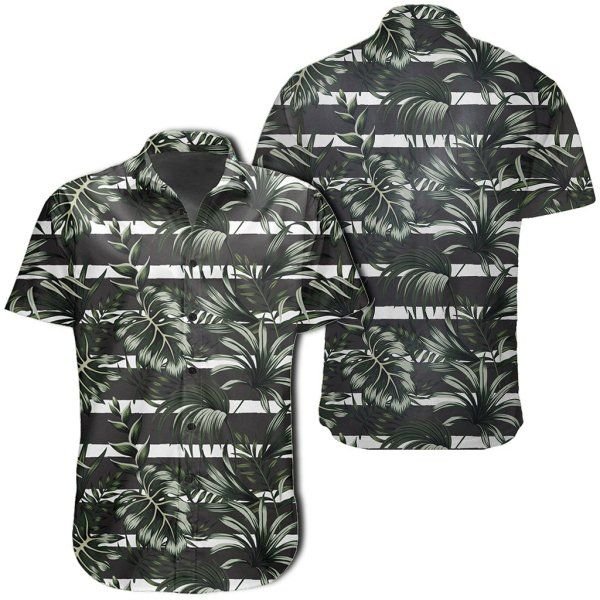 Tropical Line Patttern Hawaiian Shirt