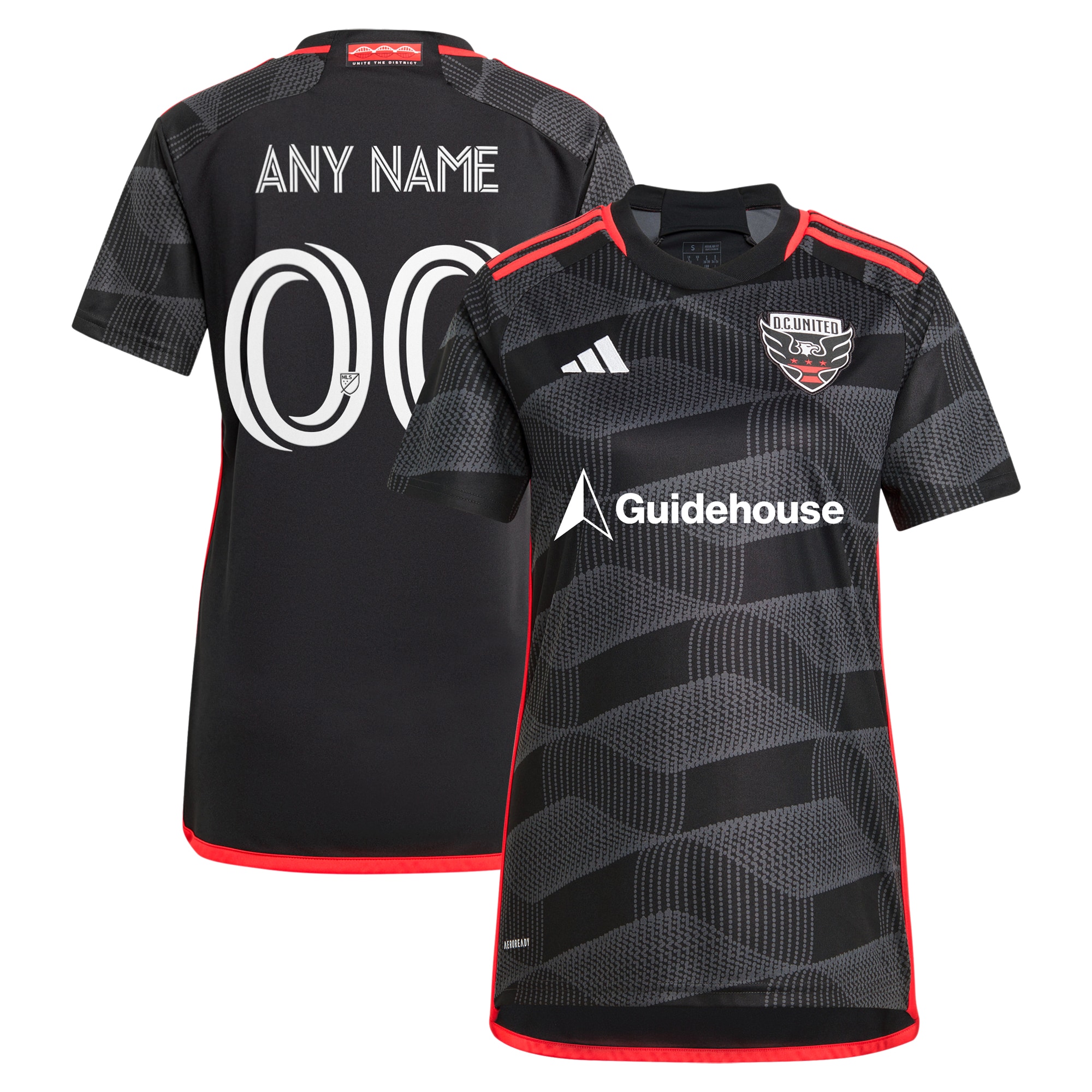 D.C. United Women's 2024 The Icon Kit Replica Custom Jersey  Black