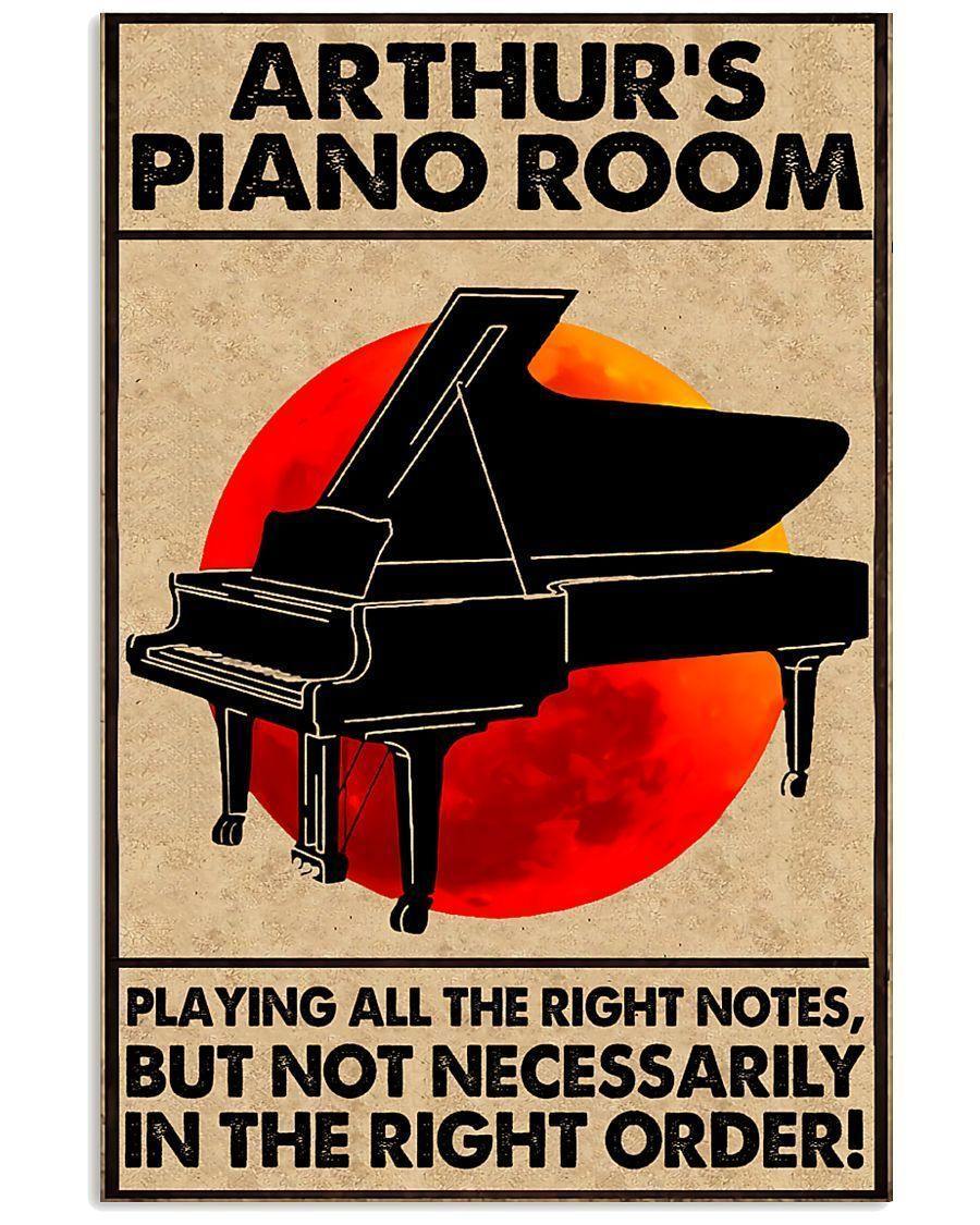 Arthur’S Piano Room – Best Idea Gift , Gift For Home Decor, Gift For Family – Horizontal Canvas Matte Canvas Wall Art