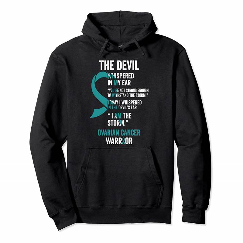 The Devil- Ovarian Cancer Awareness Support Ribbon Pullover Hoodie