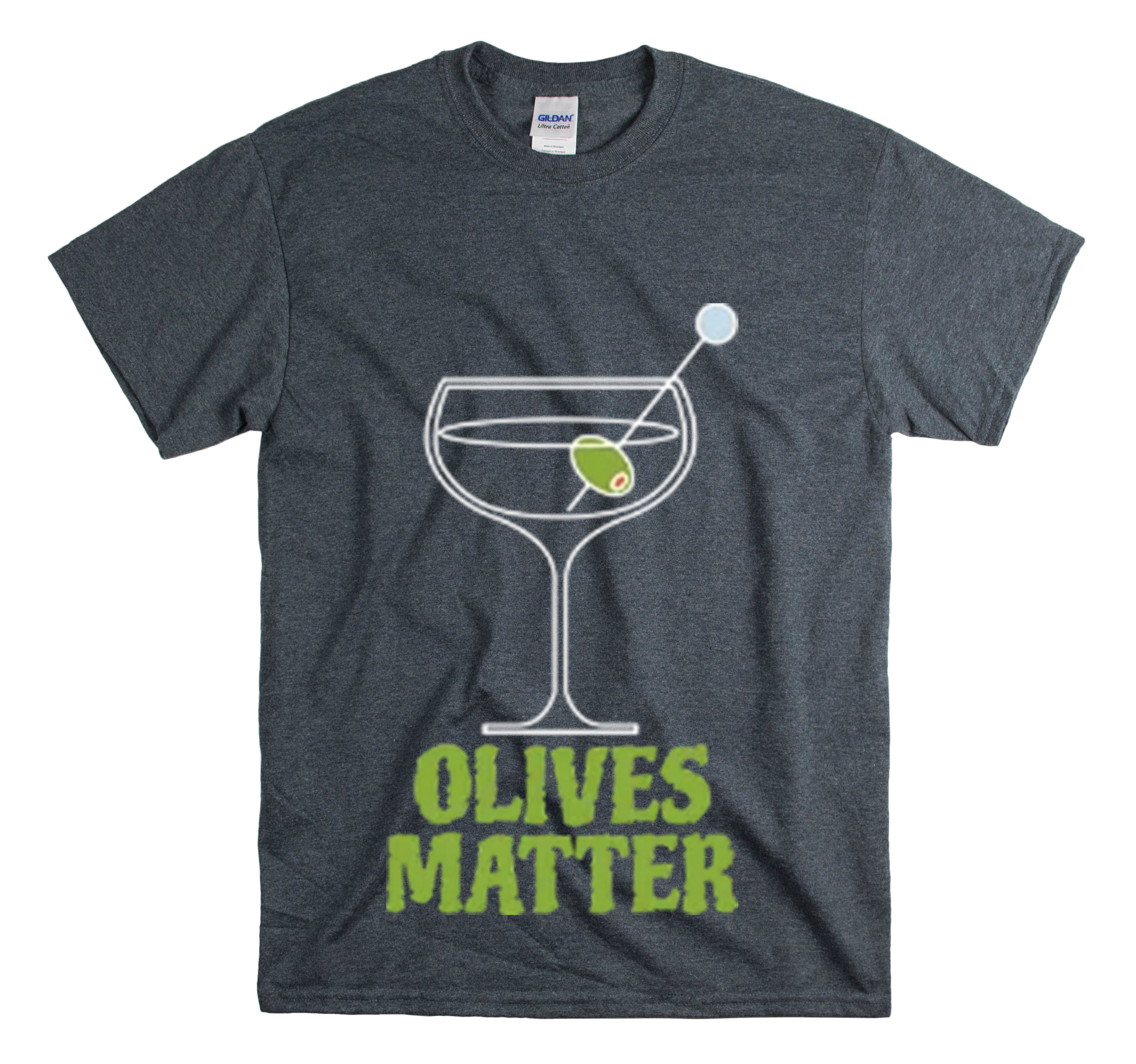 Shirt Funny Olive Martinis Graphic Mixology Cocktail Party Puns T-Shirt Unisex Heavy Cotton Tee