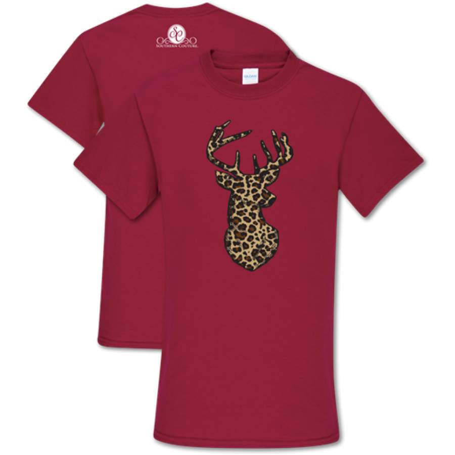 Southern Couture Classic Leopard Deer T-Shirt