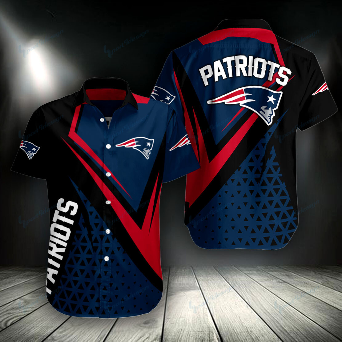 New England Patriots Button Shirt Bg898