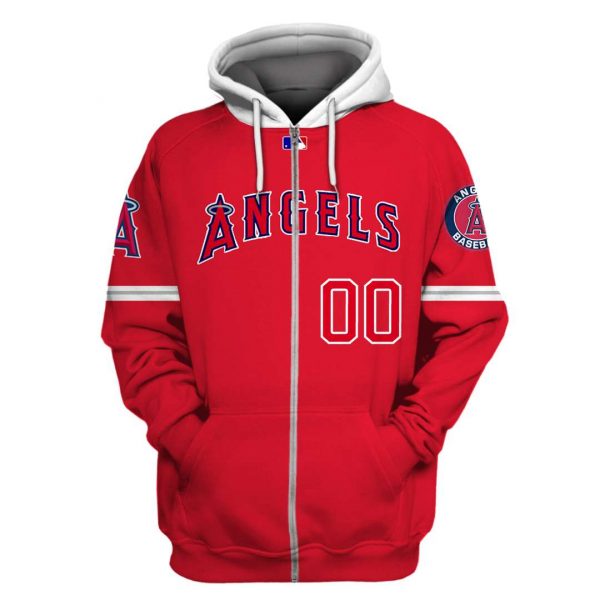 Los Angeles Angels Personalized Unisex Zip Up Hoodie All Over Printed Unisex Zip Up Hoodie Us Size