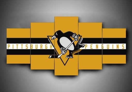 Pittsburgh Penguins 1 Sport 5 Panel Canvas Art Wall Decor