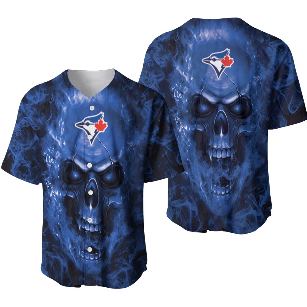 Toronto Blue Jays MLB Fan Skull Baseball Jersey