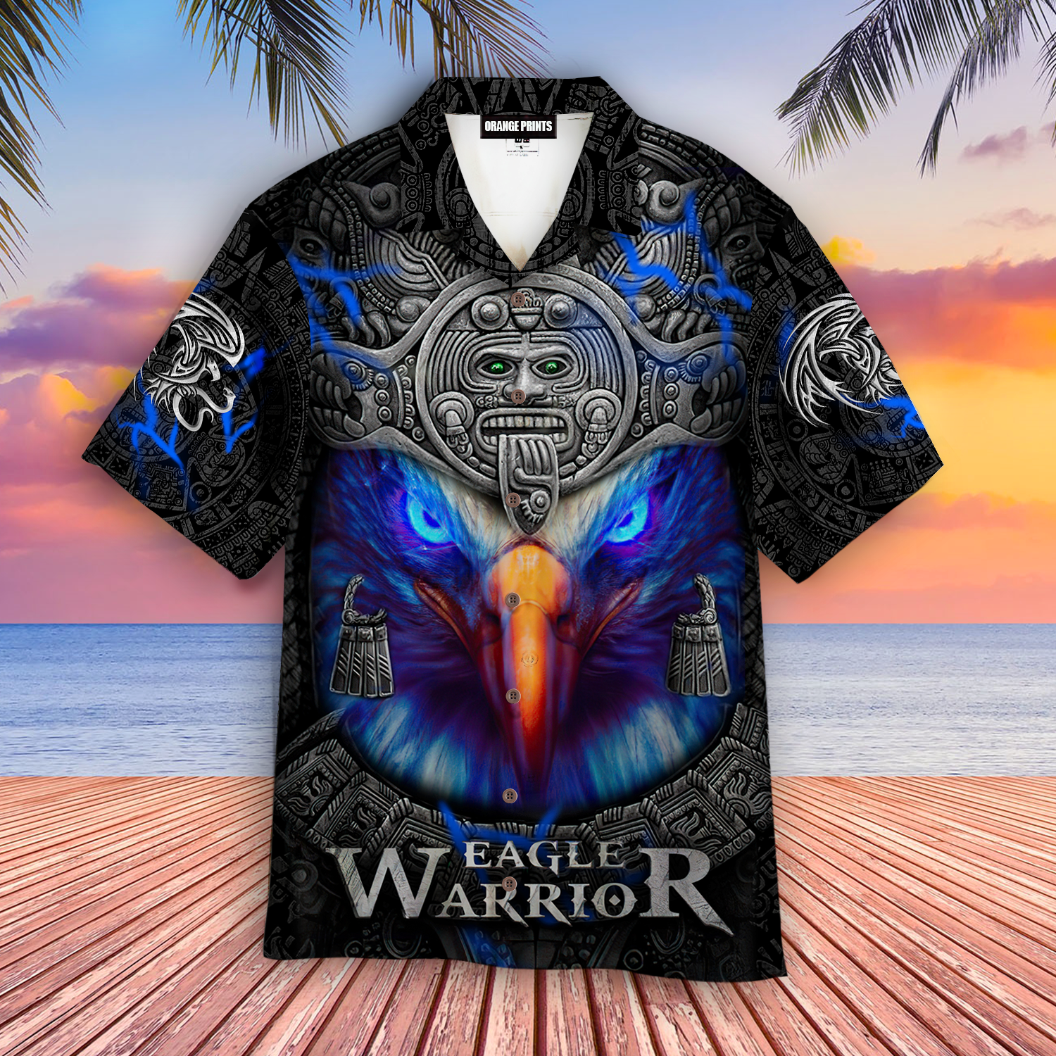 Eagle Warior Aztec Aloha Hawaii Shirts For Men And Women Ha88635