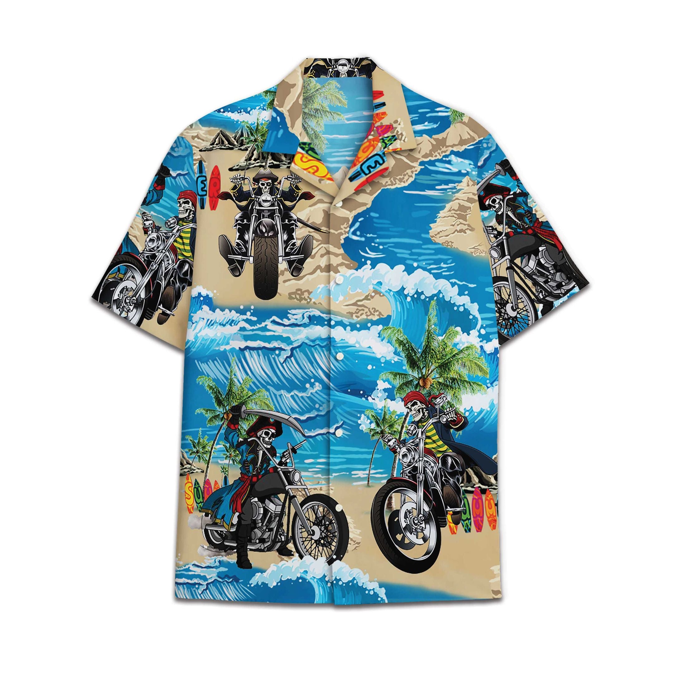 Hawaii Shirt Motorcycle Skull Hawaii For Hawaii Aloha Ha1408