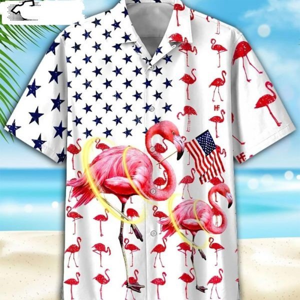 Flamingo Of July Us Independence Day Hawaii Shirt Ha93650