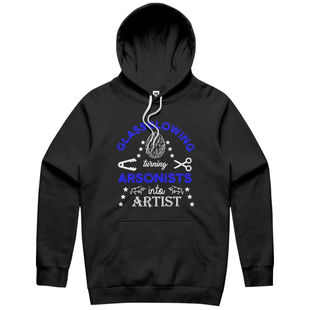 Glassblowing Artist Arsonist Glassforming Art Glass Blower Hoodie