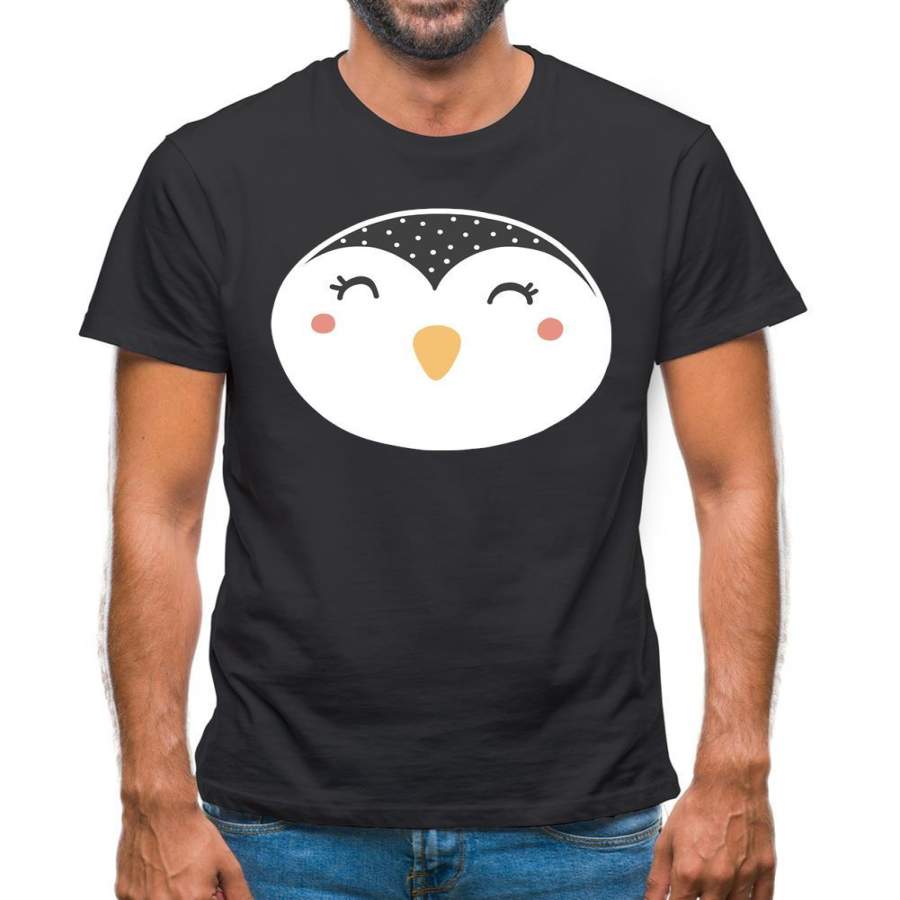 Smiley Face Penguin Mens T-Shirt