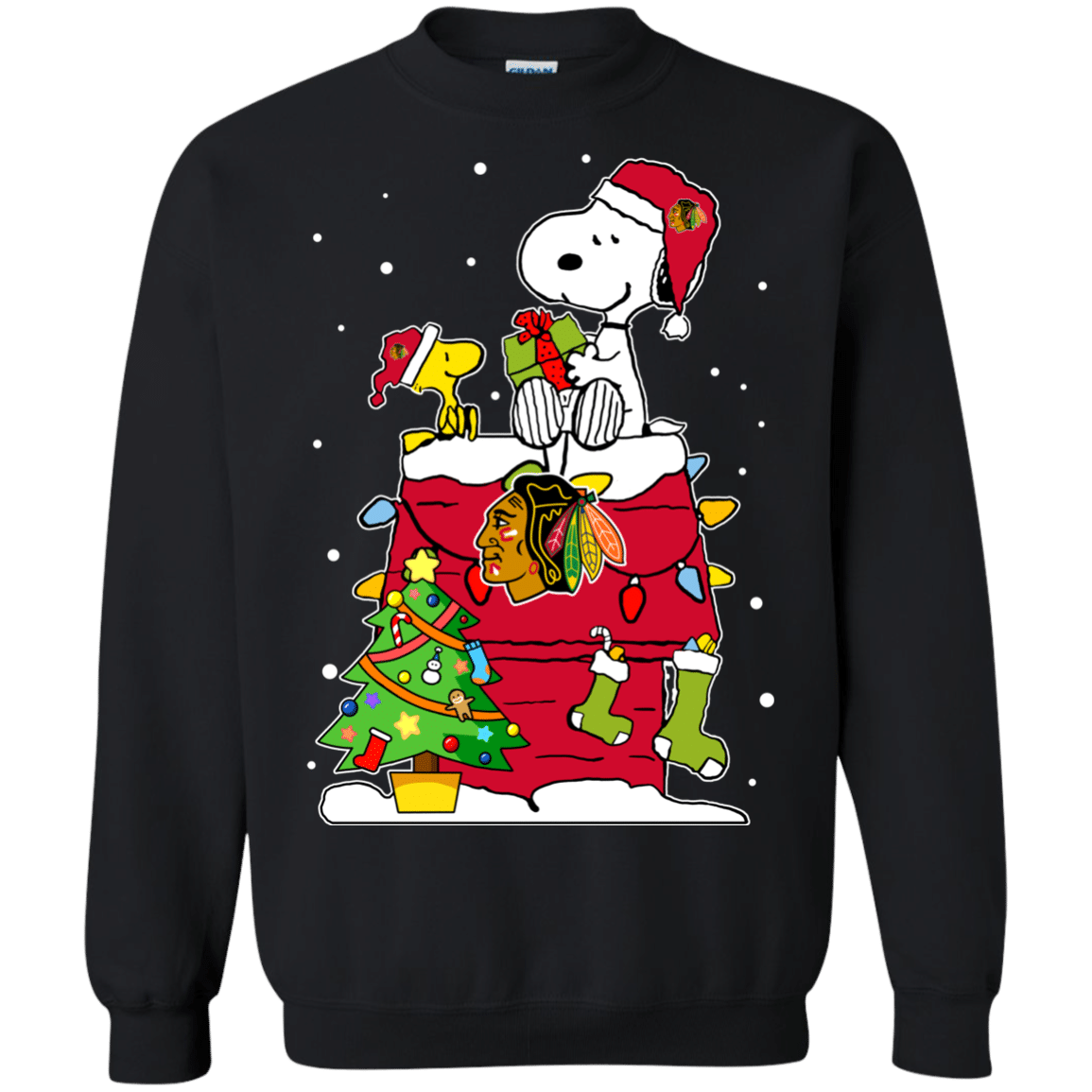 Check Out This Awesome Chicago Blackhawks Snoopy Ugly Christmas Sweaters Shirts